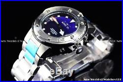 Invicta Men's 49mm Pro Diver Auto Textured Blue Dial SILVER Case Bracelet Watch