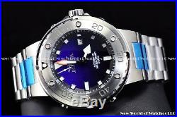 Invicta Men's 49mm Pro Diver Auto Textured Blue Dial SILVER Case Bracelet Watch