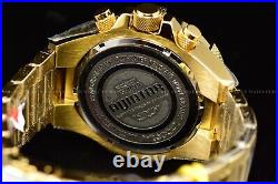 Invicta Men's 50mm Aviator Gold Dial Gold Bracelet Chronograph Quartz SS Watch