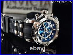 Invicta Men's 50mm BOLT Chronograph BLUE DIAL Silver Tone Stainless Steel Watch