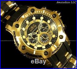 Invicta Men's 50mm Bolt Chronograph Black Dial Gold Plated Stainless Steel Watch