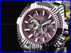 Invicta Men's 50mm Bolt Purple Coffee Chronograph High Polished SS Tawny Watch