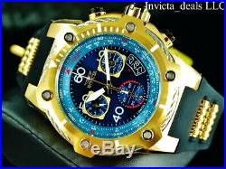 Invicta Men's 50mm Bolt Swiss Z60 Chronograph Blue Dial 18K Gold Plated SS Watch