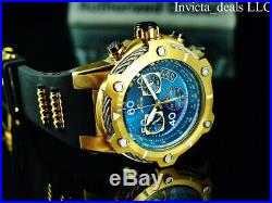 Invicta Men's 50mm Bolt Swiss Z60 Chronograph Blue Dial 18K Gold Plated SS Watch