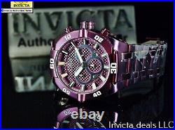 Invicta Men's 50mm COALITION FORCES Chronograph PURPLE DIAL Triple Purple Watch