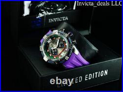 Invicta Men's 50mm DC Comics BOLT JOKER Chrono Limited Edition Purple Tone Watch