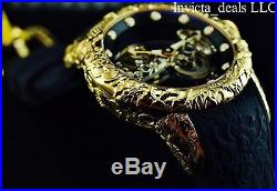 Invicta Men's 50mm Empire Dragon 18K Gold IP Automatic Skeletonized Dial Watch