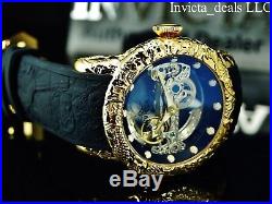 Invicta Men's 50mm Empire Dragon 18K Gold IP Automatic Skeletonized Dial Watch
