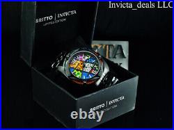 Invicta Men's 50mm MODERN ART OF ROMERO BRITTO Limited Edition Black SS Watch