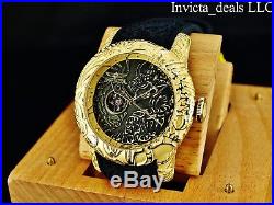 Invicta Men's 50mm Maori DRAGON Automatic 18K Gold Plated Sapphire Crystal Watch