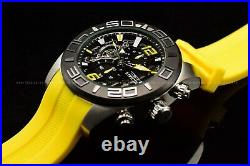 Invicta Men's 50mm Pro Diver Black Dial Lemon Yellow Silicone Chronograph Watch