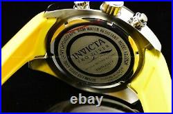 Invicta Men's 50mm Pro Diver Black Dial Lemon Yellow Silicone Chronograph Watch