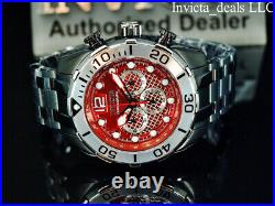 Invicta Men's 50mm Pro Diver DRACULA Chronograph RED DIAL Black Tone SS Watch
