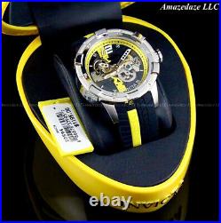 Invicta Men's 50mm S1 Rally AUTOMATIC SKELETONIZED DIAL Black/Yellow Tone Watch