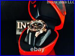 Invicta Men's 50mm S1 Rally AUTOMATIC Skeletonized Dial Black/Rose Tone SS Watch