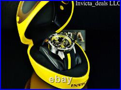 Invicta Men's 50mm S1 Rally AUTOMATIC Skeletonized Dial Black/Yellow Tone Watch