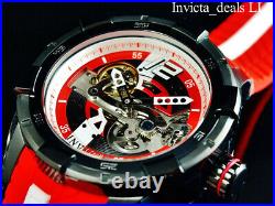 Invicta Men's 50mm S1 Rally AUTOMATIC Skeletonized Dial Red/White Tone SS Watch