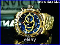 Invicta Men's 50mm SPEEDWAY VIPER GEN III Chronograph BLUE Dial Gold Tone Watch