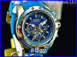 Invicta Men's 50mm Speedway Scuba Chronograph Sapphire Blue Gold Tone SS Watch