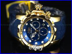 Invicta Men's 50mm VENOM Sea Dragon Swiss Chronograph Blue MOP 18K Gold IP Watch