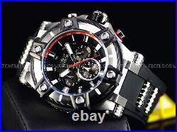 Invicta Men's 52mm BOLT Chronograph BLACK DIAL Silver Tone Stainless Steel Watch