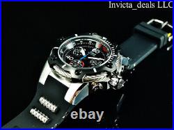 Invicta Men's 52mm BOLT SWISS Chrono BLACK COMPASS DIAL Silver/Black Tone Watch