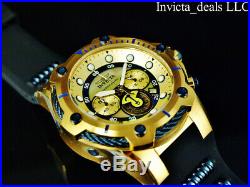 Invicta Men's 52mm Bolt ANCHOR Chronograph Gold Dial Gold & Blue Tone SS Watch