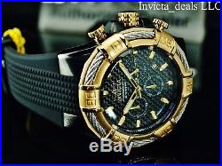Invicta Men's 52mm Bolt Chronograph Carbon Fiber Black Dial Gold Tone SS Watch