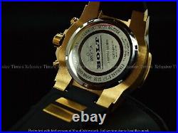 Invicta Men's 52mm Bolt Quartz Chronograph Gold tone Black Silicone Strap Watch