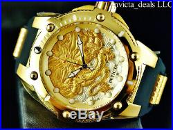 Invicta Men's 52mm Bolt SPEEDWAY DRAGON Automatic 18K Gold Plated SS Strap Watch