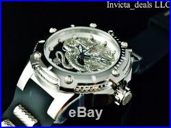 Invicta Men's 52mm Bolt SPEEDWAY DRAGON Automatic Silver Tone Stainless St Watch