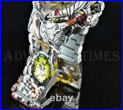 Invicta Men's 52mm Bolt Zeus Hydroplated Graffiti Chronograph Silver Dial Watch