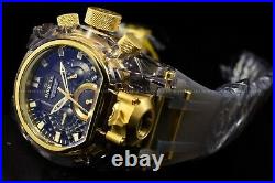 Invicta Men's 52mm Bolt Zeus Magnum Transparent Silicone Band Gold Watch