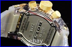Invicta Men's 52mm Bolt Zeus Magnum Transparent Silicone Band Gold Watch