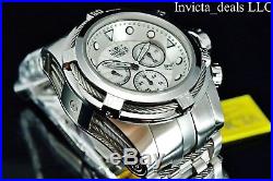 Invicta Men's 52mm Bolt Zeus Swiss Chronograph Silver Dial Silver Tone SS Watch