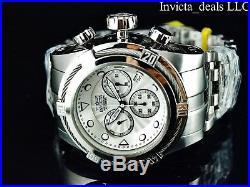 Invicta Men's 52mm Bolt Zeus Swiss Chronograph Silver Dial Silver Tone SS Watch
