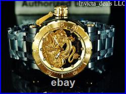 Invicta Men's 52mm Coalition Forces Dragon AUTOMATIC Black & Gold IP SS Watch