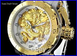 Invicta Men's 52mm Coalition Forces GOLD Dragon AUTOMATIC Silver Bracelet Watch