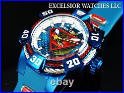 Invicta Men's 52mm DC Comics SUPERMAN LE AUTOMATIC Red Blue Glass Fiber SS Watch