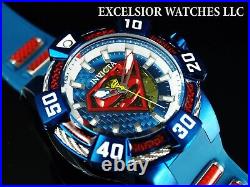 Invicta Men's 52mm DC Comics SUPERMAN LE AUTOMATIC Red Blue Glass Fiber SS Watch