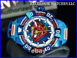 Invicta Men's 52mm DC Comics SUPERMAN LE AUTOMATIC Red Blue Glass Fiber SS Watch