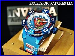 Invicta Men's 52mm DC Comics SUPERMAN LE AUTOMATIC Red Blue Glass Fiber SS Watch