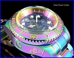 Invicta Men's 52mm Hydromax Quartz BLUE Abalone Dial Iridescent Bracelet Watch
