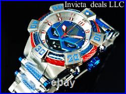 Invicta Men's 52mm Marvel BOLT CAPTAIN AMERICA Chrono Limited Ed Blue/Red Watch