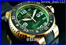 Invicta Men's 52mm Pro Diver OCEAN VOYAGER 18K Gold Plated SS Green Dial Watch