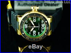 Invicta Men's 52mm Pro Diver OCEAN VOYAGER 18K Gold Plated SS Green Dial Watch