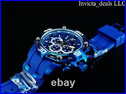 Invicta Men's 52mm Pro Diver SCUBA Chronograph BLUE Glass Fiber Dial Blue Watch