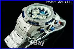 Invicta Men's 52mm Pro Diver Scuba Chronograph SANDBLASTED Silver/Blue SS Watch