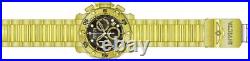 Invicta Men's 52mm Reserve Propeller Black Dial Gold Bracelet Chronograph Watch
