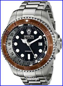Invicta Men's 52mm Reserve Quartz 3 Hand Black Dial Watch-16972